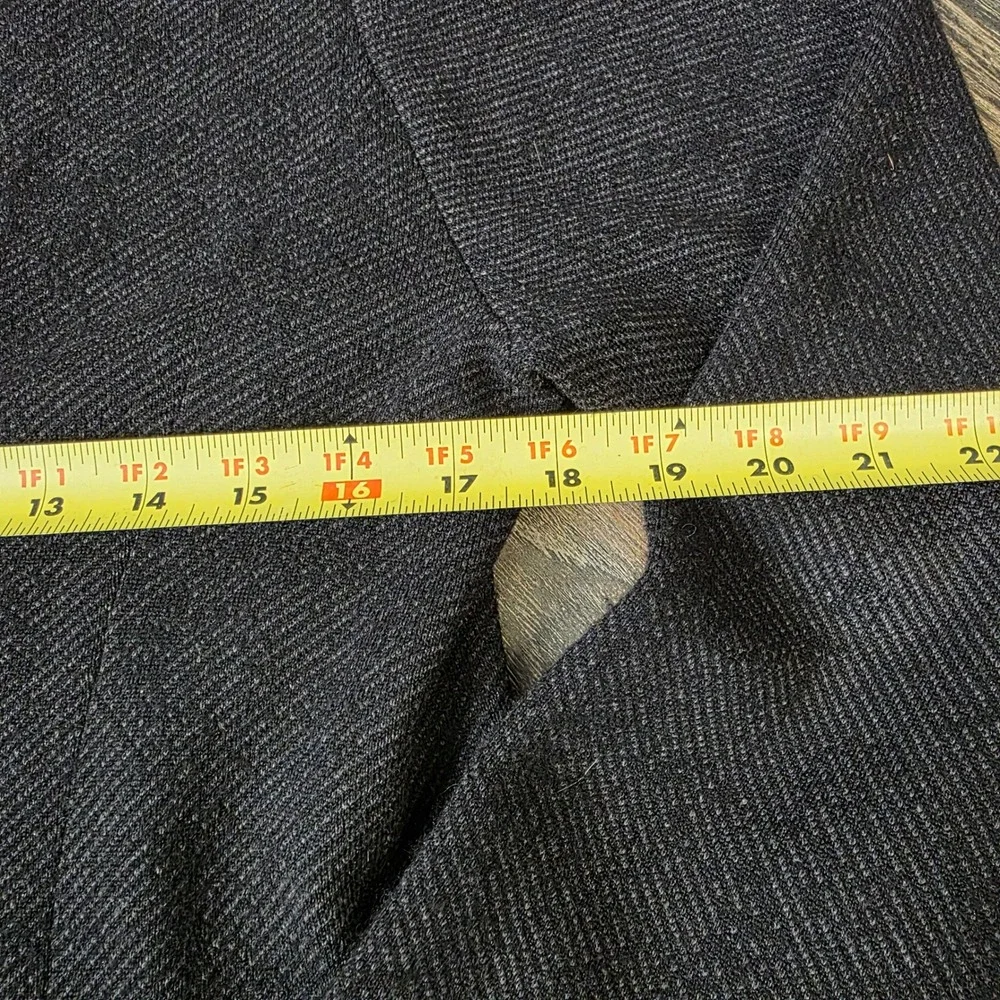 Eileen Fisher Petite‎ Charcoal Herringbone Wool Blend Blazer Jacket PM